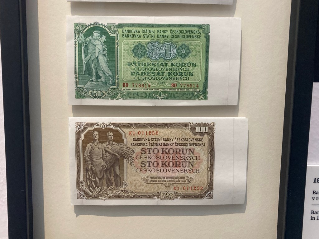Reproduction of 50 and 100 Czechoslovak Korunas